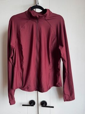 Old Navy Women's PowerSoft Full Zip Burgundy